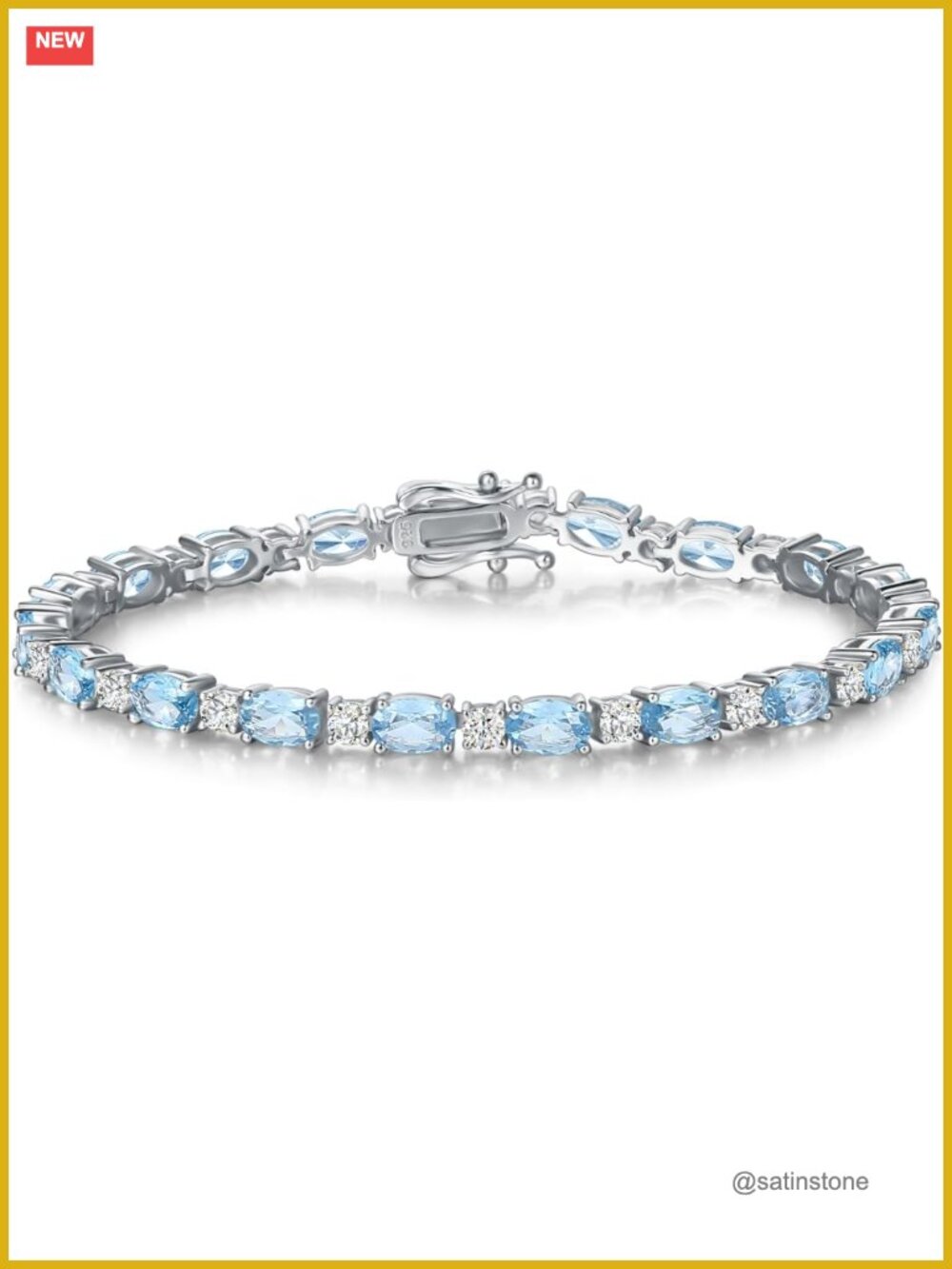 Sterling Silver Birthstone Tennis Bracelet Charm Fine Jewelry Women 7"